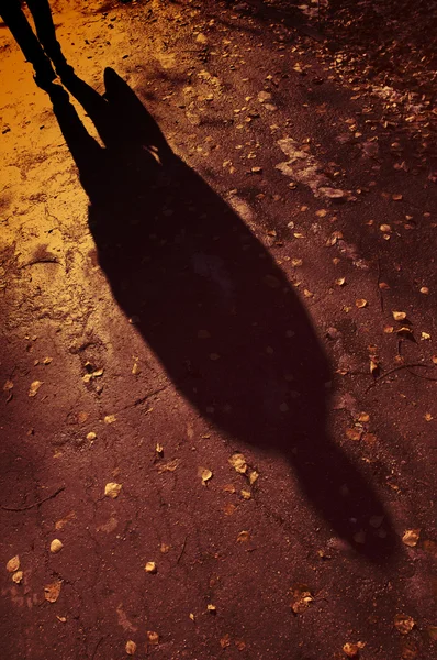 Людина тінь — стокове фото