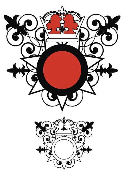 Emblema com coroa — Fotografia de Stock