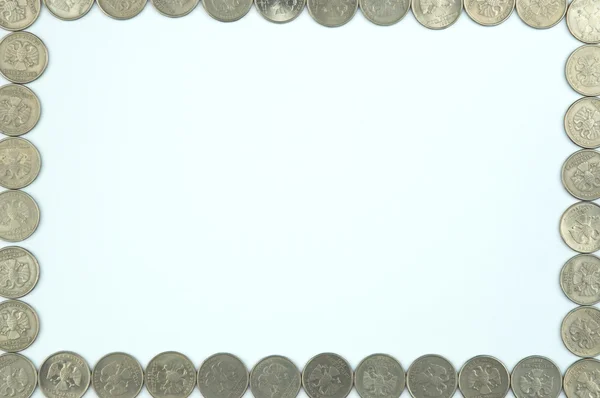 Frame of russian coins — Stock Photo, Image