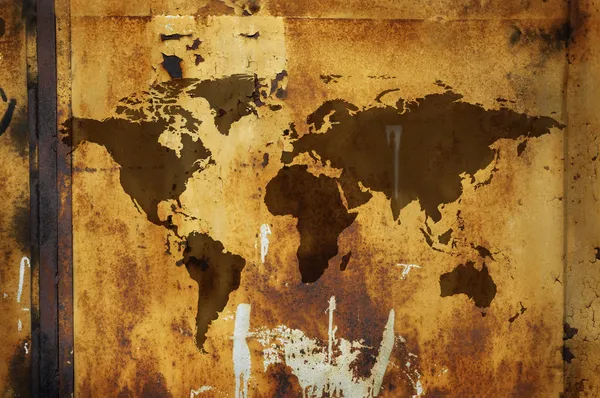 Grunge world map — Stock Photo, Image
