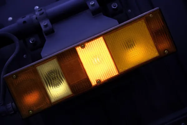 Closeup of car headlight — Stock Photo, Image