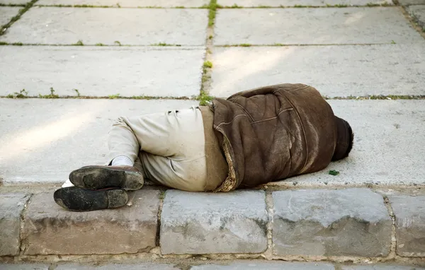 Dormir en la calle — Foto de Stock