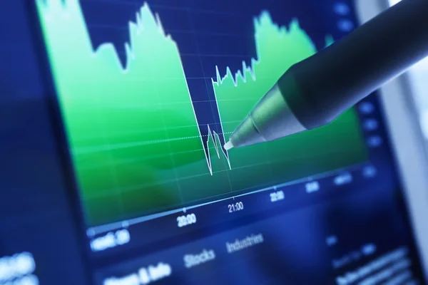 Zakelijke grafieken en markten — Stockfoto