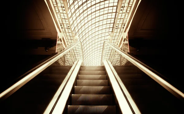 Empty escalator stairs — Stock Photo, Image