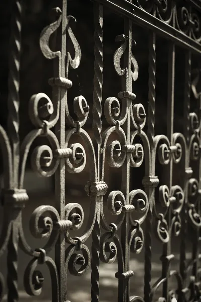 Wrought Iron Fence Detail — Stock Photo, Image