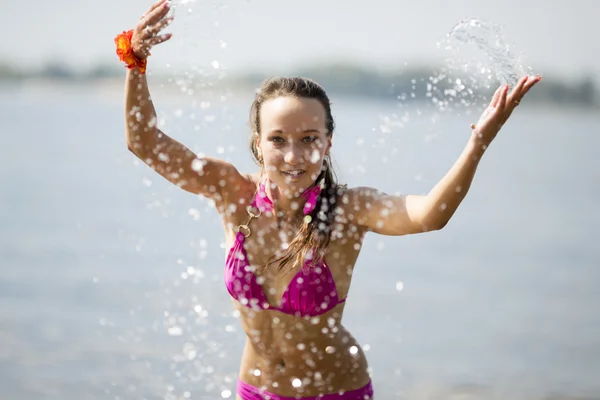 Happy summer girl — Stock Photo, Image