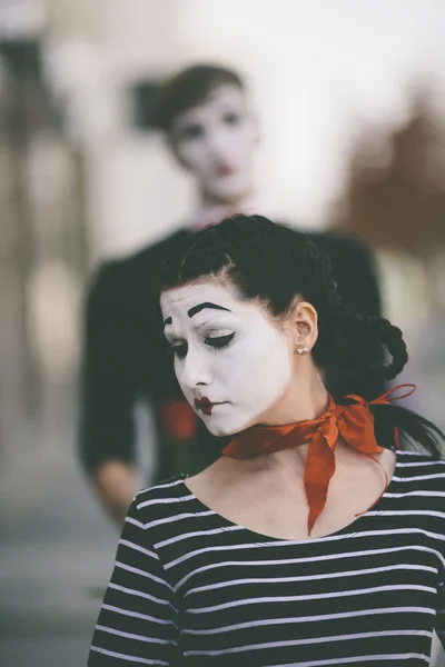 Unhappy mime — Stock Photo, Image