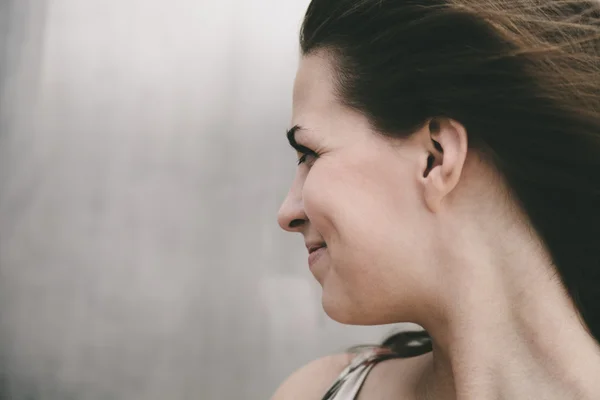 Windy woman — Stock Photo, Image