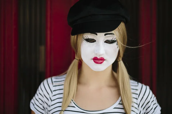 여성 mime — 스톡 사진