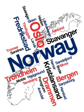 Norveç harita ve şehirler