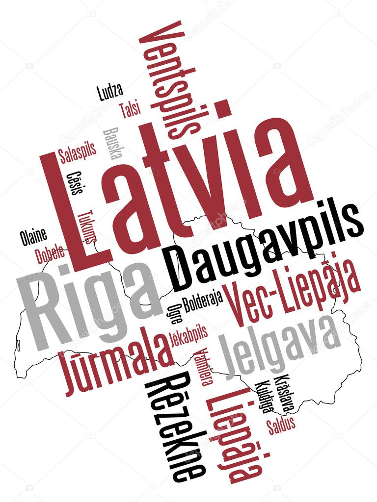 Latvia map and cities