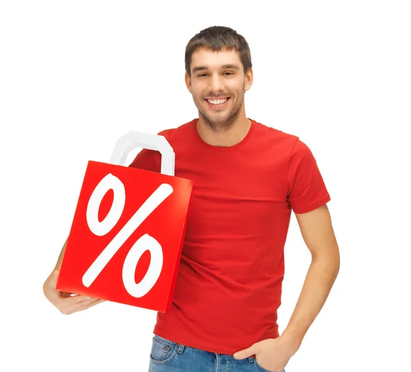 Uomo con shopping bags — Foto Stock