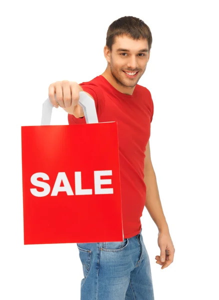 Uomo con shopping bags — Foto Stock