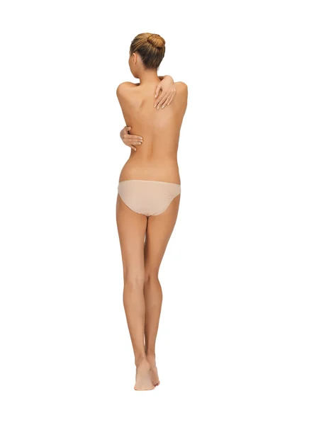 美しいトップレス女性のパンティーの背面図 — ストック写真