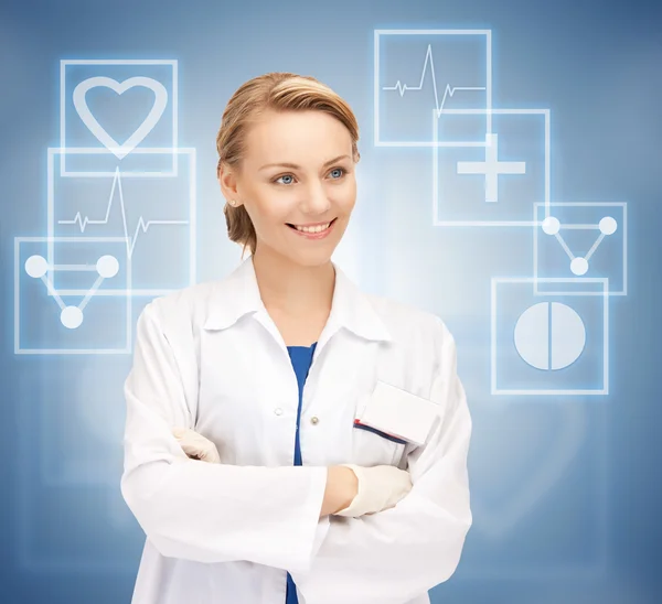 Attractive female doctor — Stockfoto