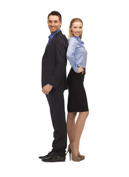 Man and woman in formal clothes — Stock Photo, Image