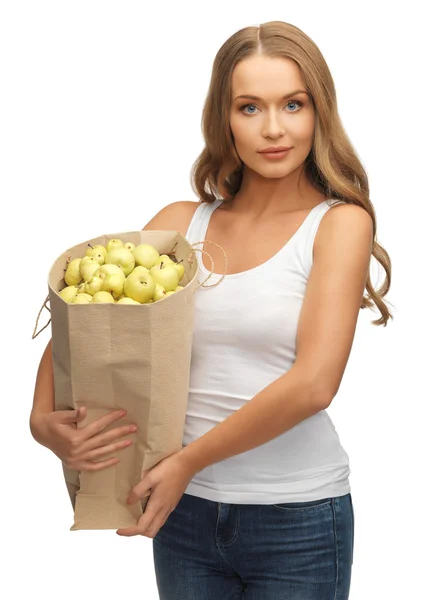 Woman with bag — Stock Photo, Image