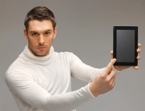 Man with tablet pc — Stock Photo, Image