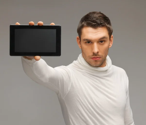 Man with tablet pc — Stock Photo, Image