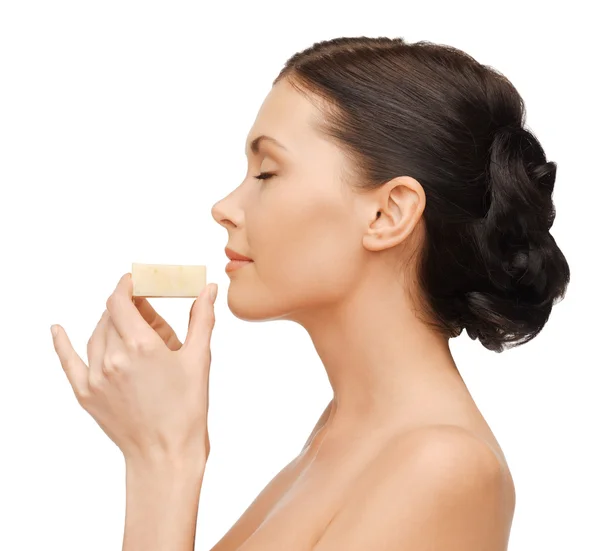 Woman with soap — Stock Photo, Image