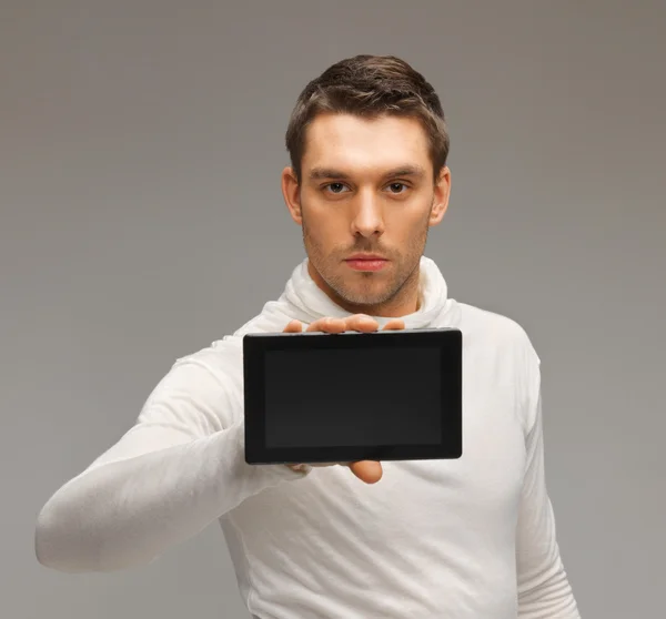Mann mit Tablet-PC — Stockfoto