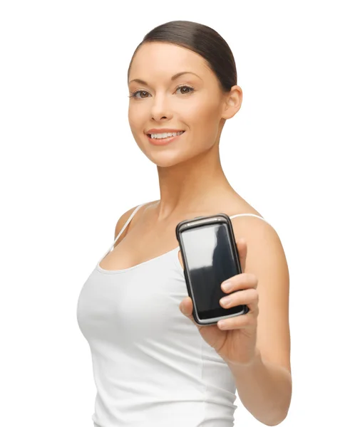 Mujer con smartphone — Foto de Stock