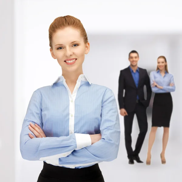 Happy and smiling business team — Stock Photo, Image