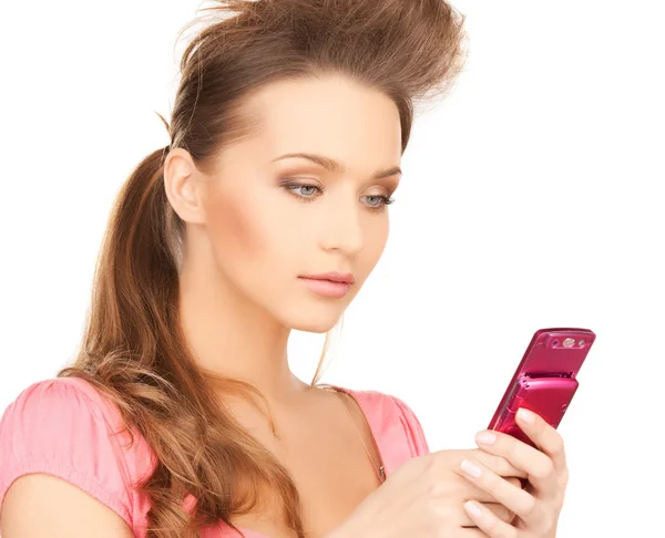 Woman with cellphone — Stock Photo, Image