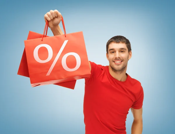 Man with shopping bags — Stock Photo, Image