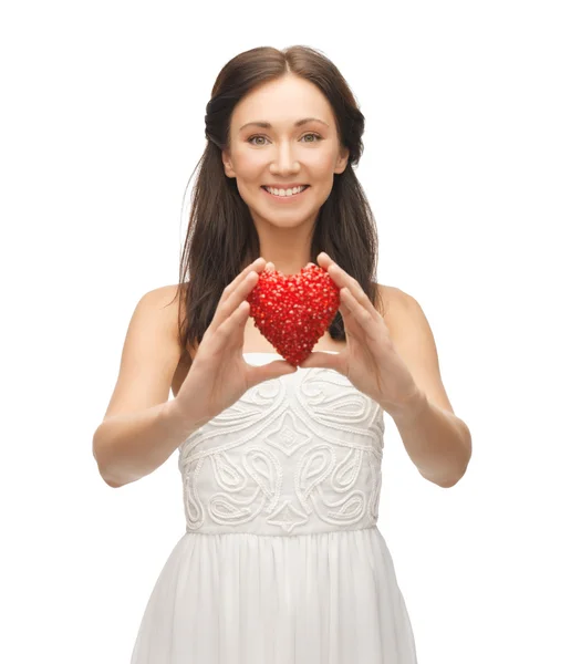 Woman showing heart shape — Stock Photo, Image