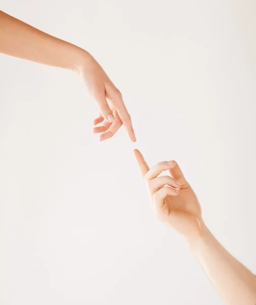 Woman and man hands — Stock Photo, Image