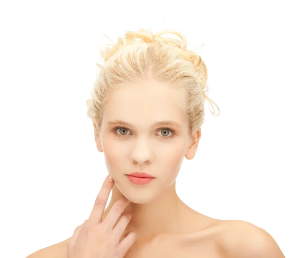 Clean face of beautiful girl — Stock Photo, Image