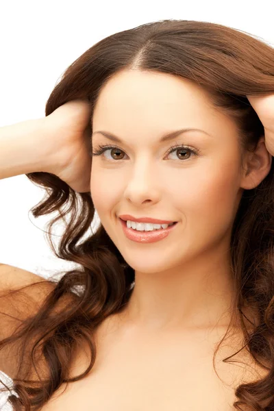 Woman with curly hair — Stock Photo, Image