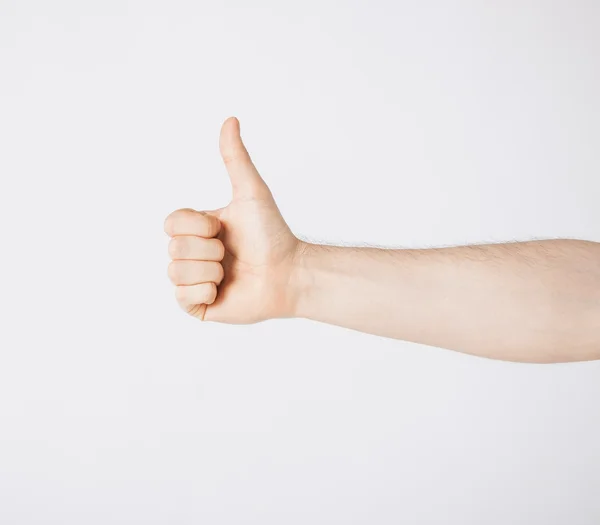 Man showing thumbs up — Stock Photo, Image