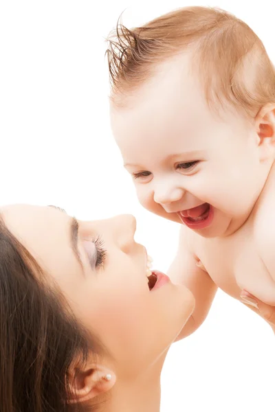 Happy mother with adorable baby — Stock Photo, Image