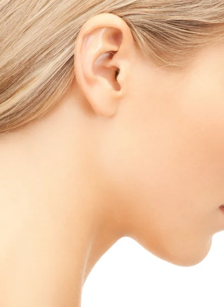 Close up of woman ear — Stock Photo, Image