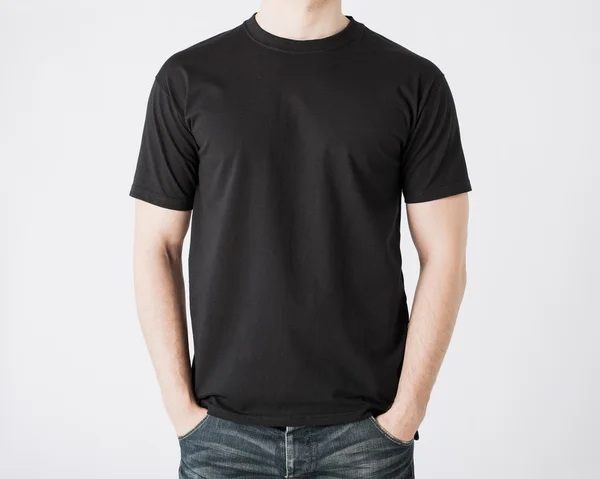 Man in blank t-shirt — Stock Photo, Image