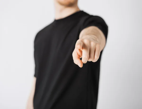 Man pointing his finger at you — Stock Photo, Image