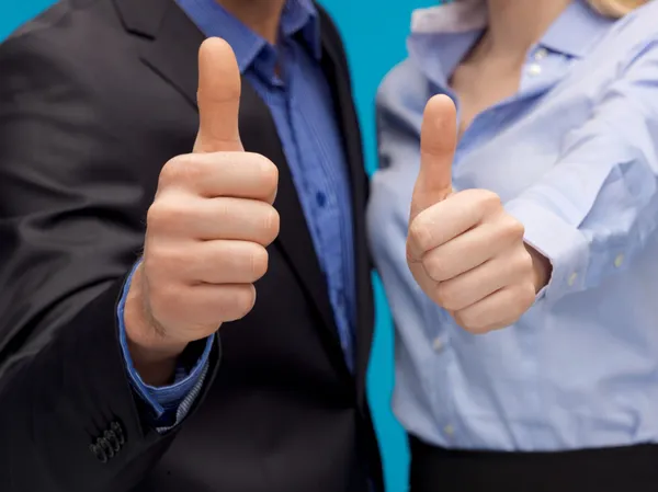 Business team showign thumbs up — Stock Photo, Image