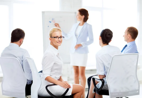 Businesswoman on business meeting in office — Stock Photo, Image