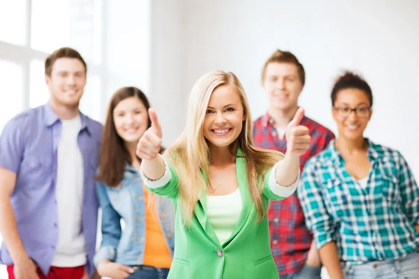 Group of students at school — Stock Photo, Image