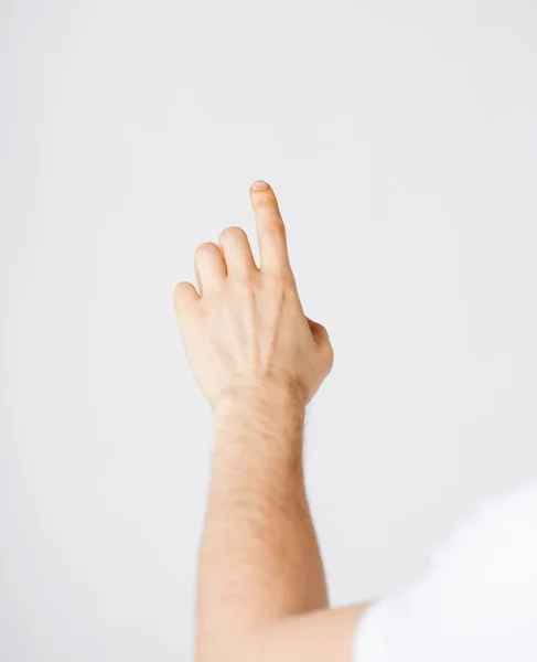 Man hand pointing at something — Stock Photo, Image