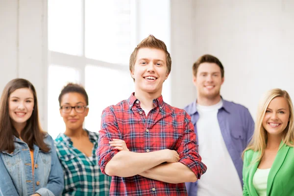 Group of students at school — Stock Photo, Image