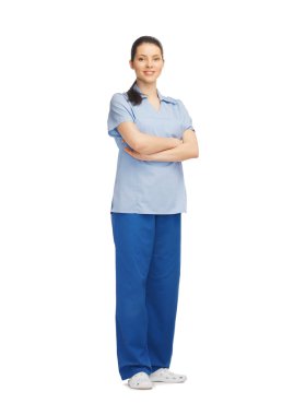 Smiling female doctor clipart