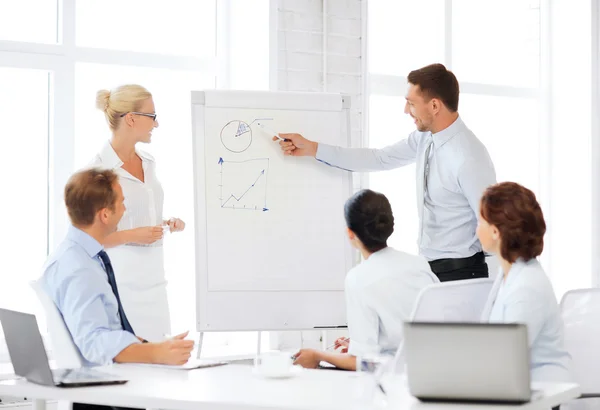 Business team che lavora con flipchart in ufficio — Foto Stock