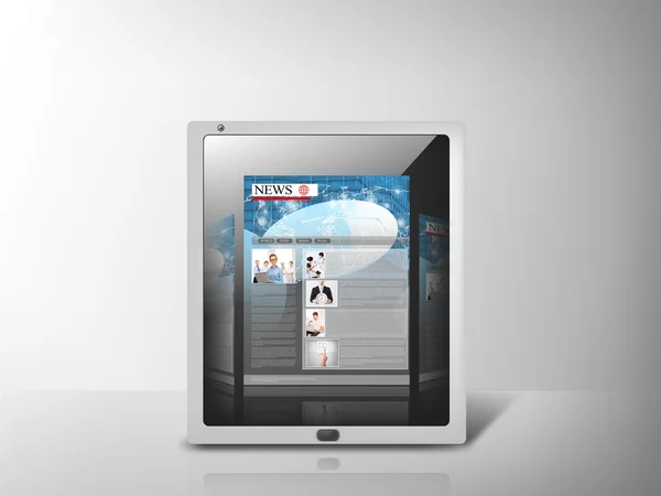 Ilustrace tablet PC s app novinky — Stock fotografie