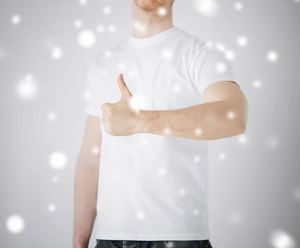 Man showing thumbs up — Stock Photo, Image