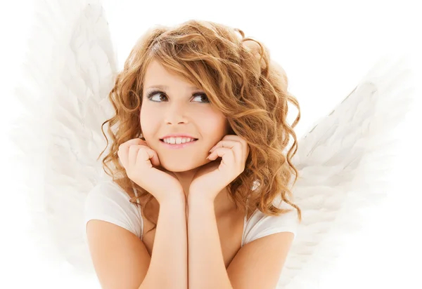 Felice adolescente angelo ragazza — Foto Stock