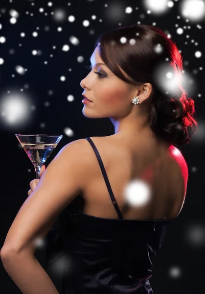 Donna con cocktail — Foto Stock