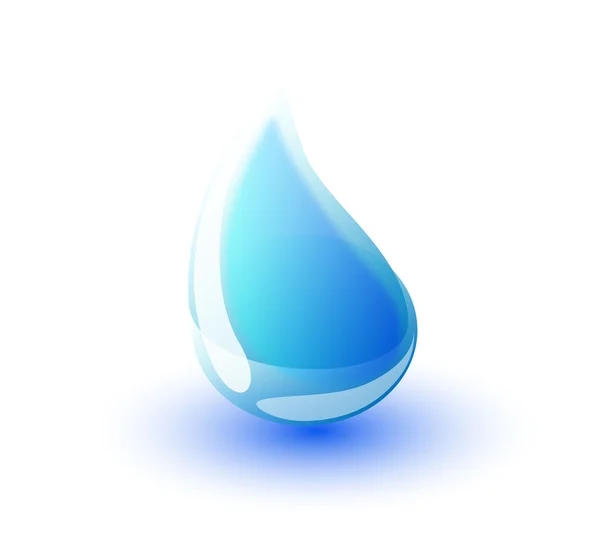 Капля голубой воды — стоковое фото